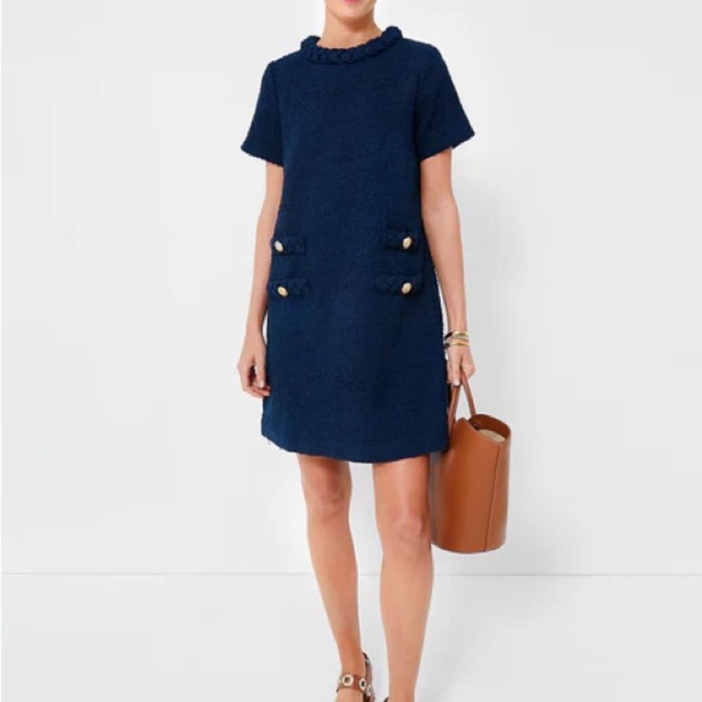 Tuckernuck Navy Tweed Jackie Mini Dress